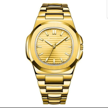Men's Square Watch With chain Strap-1 Pc Quartz Movement And Water Resistant Desing