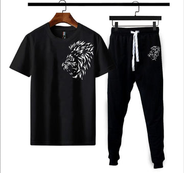Men'Polyester Printed Track Suit - 2 Pcs