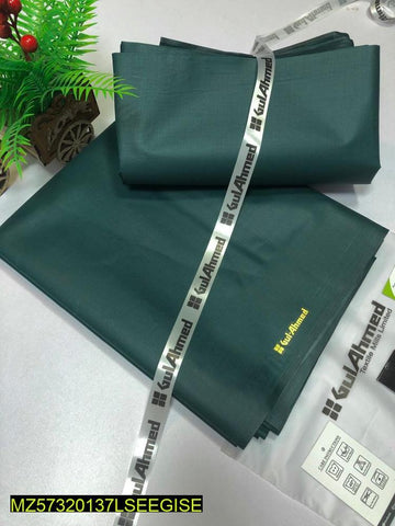Men's unstitched Cotton Plain Suit