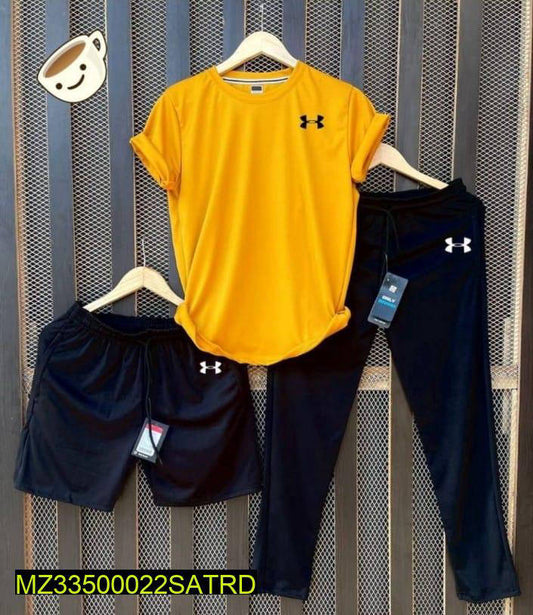 3 Pcs Men's Stitched Cotton jersey Printer Track suit