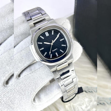 Men's Square Watch With chain Strap-1 Pc Quartz Movement And Water Resistant Desing